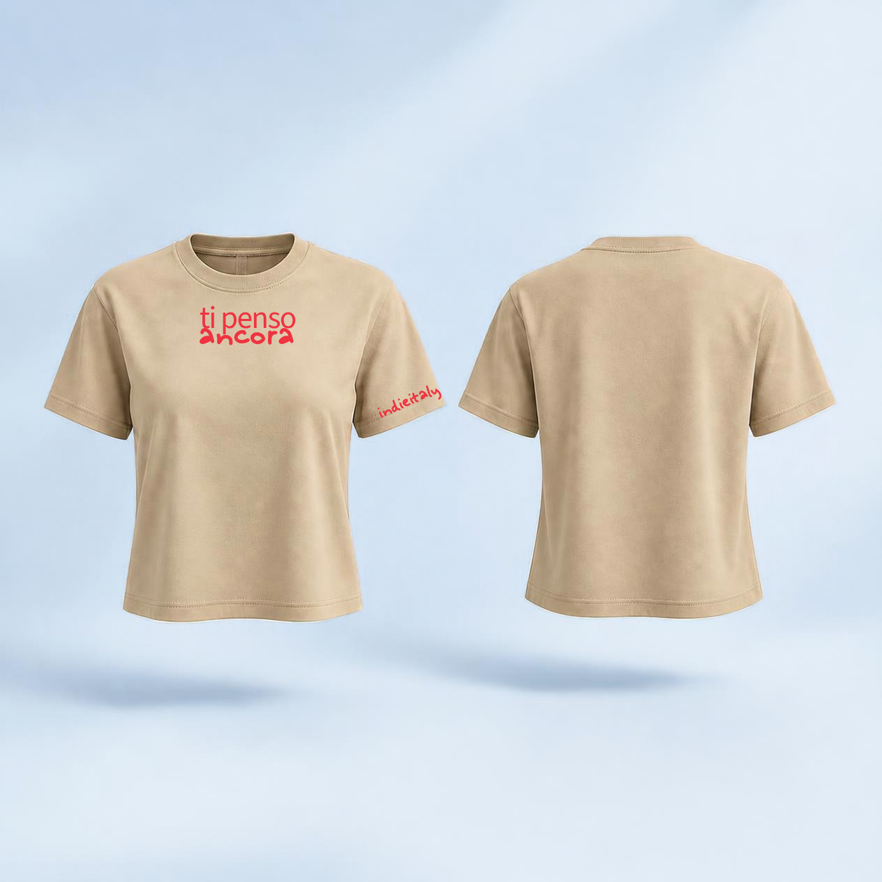 TSHIRT CROP OVER DONNA ti penso ancora - immagine 1