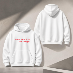 FELPA CAPPUCCIO UNISEX MADE IN ITALY ormai parlo di te con chatgpt
