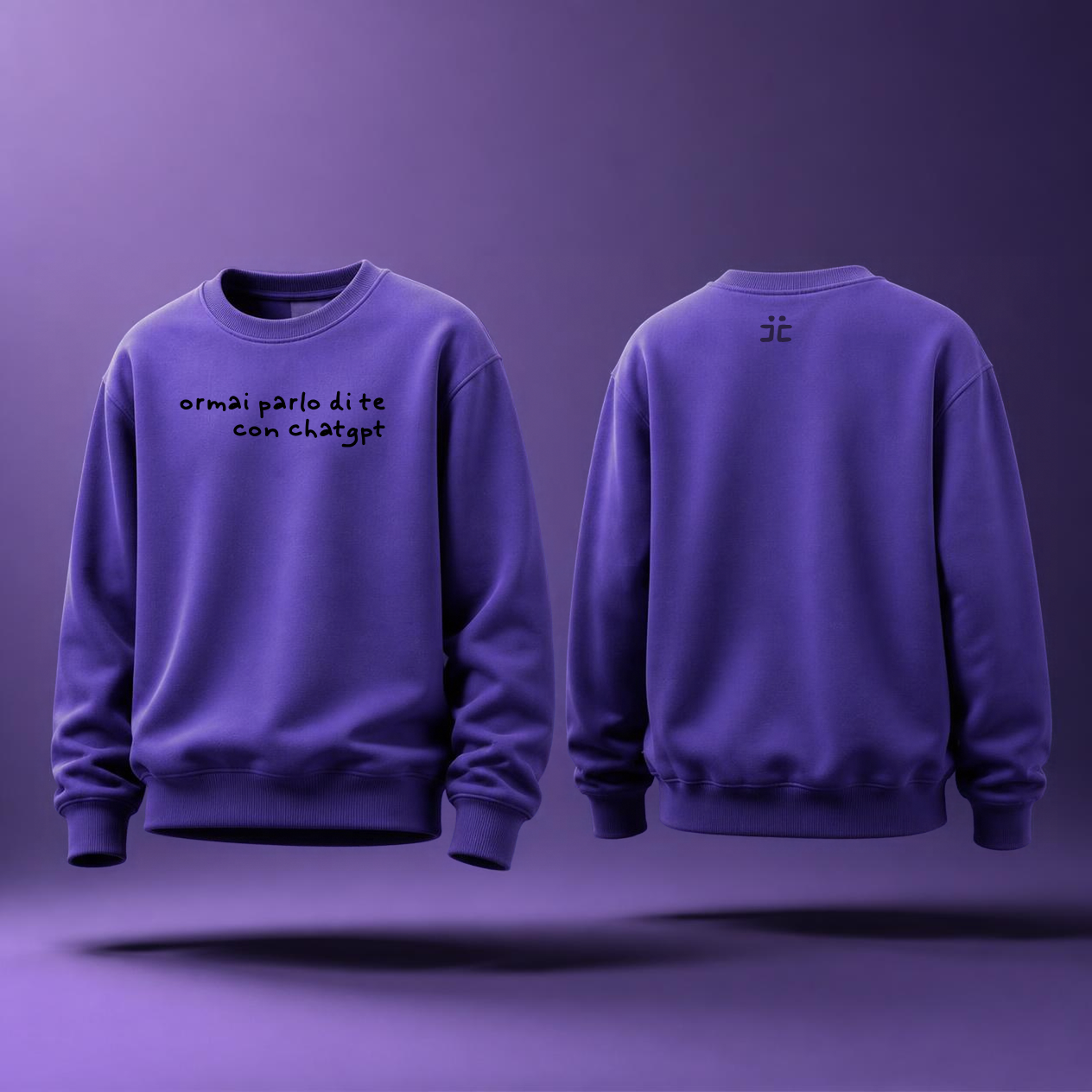 FELPA GIROCOLLO UNISEX MADE IN ITALYormai parlo di te con chatgpt - immagine 1