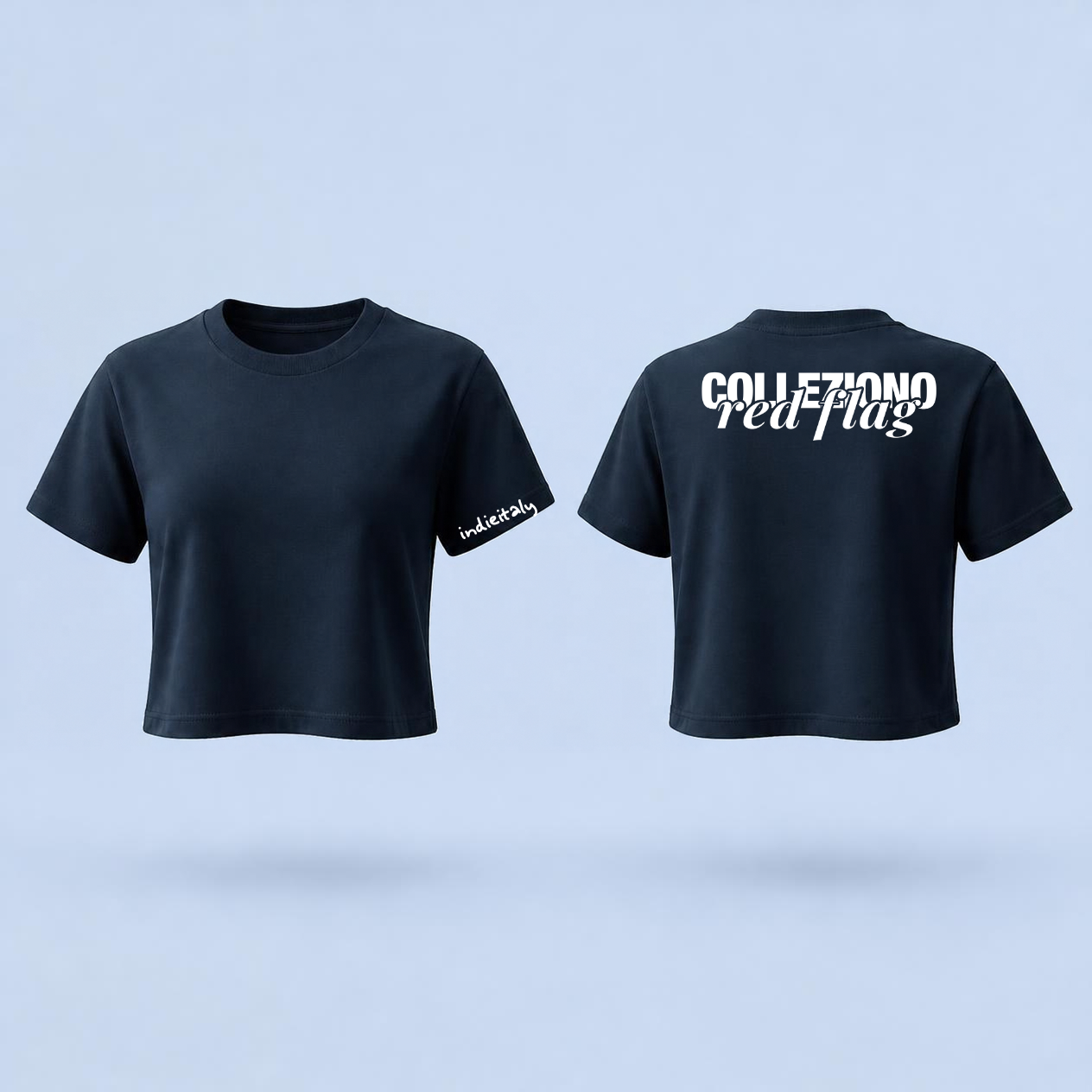 TSHIRT CROP OVER DONNA colleziono red flag - immagine 1