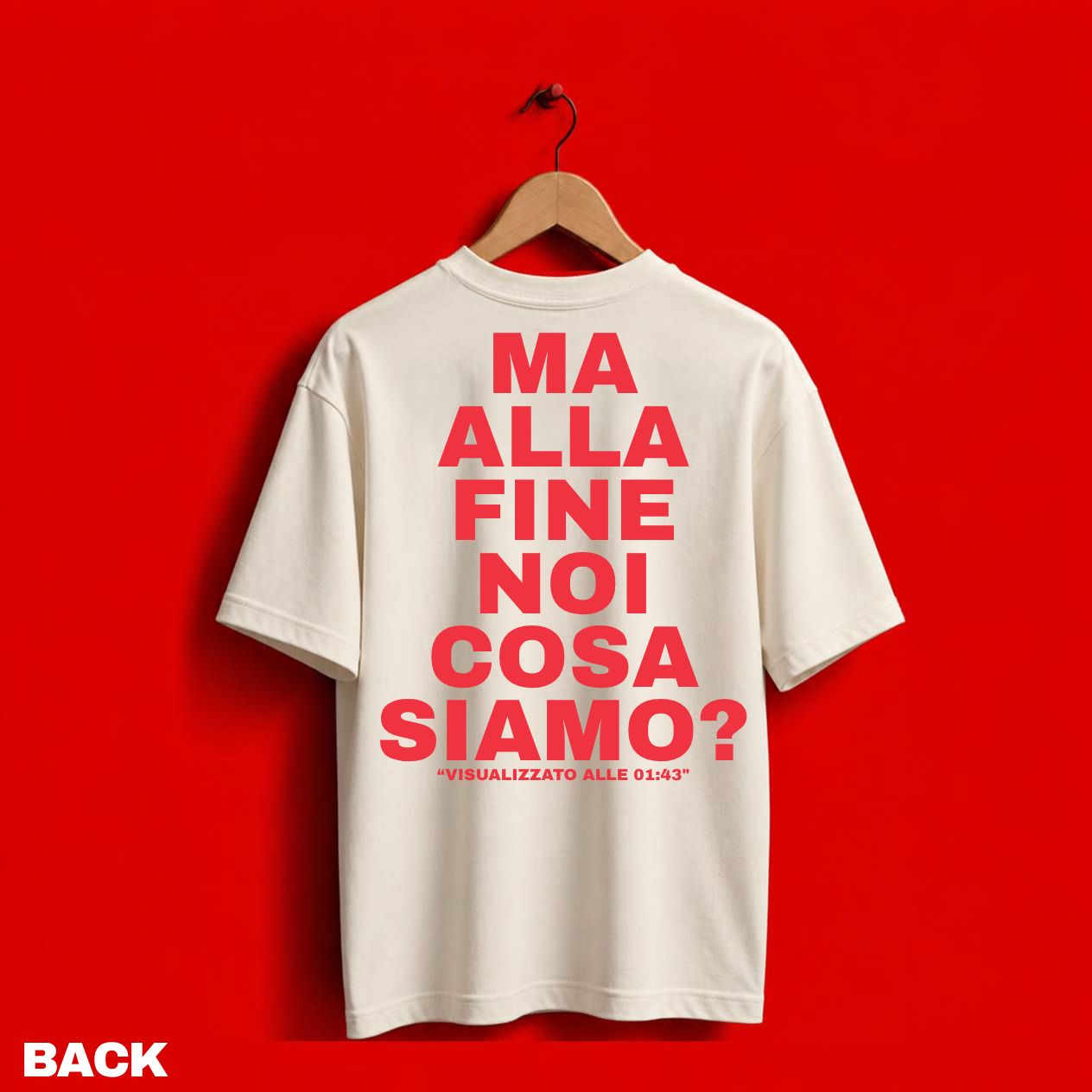 TSHIRT UNISEX OVER MA ALLA FINE NOI COSA SIAMO? - immagine 2