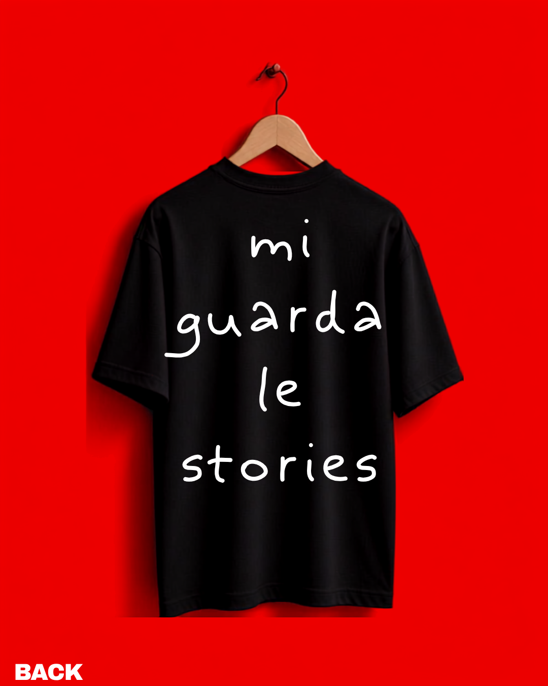 TSHIRT UNISEX OVER MI GUARDA LE STORIES - immagine 2